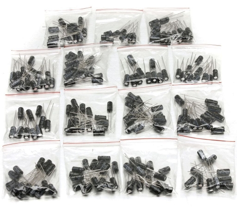 Bộ 12 loại tụ hóa thông dụng 1~470uF (12 kind electrolytic capacitor)