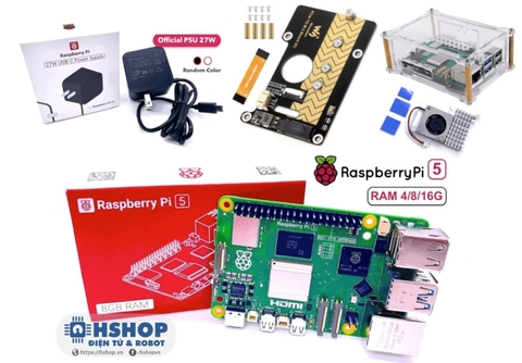 Combo Raspberry Pi 5 SSD M.2 Pro Kit RAM 4/8/16GB