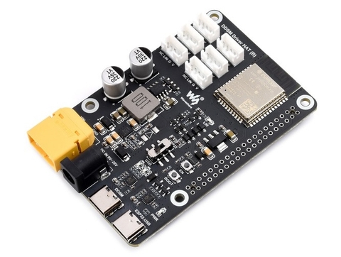 Waveshare Direct Drive Servo Motor Driver Board (B), Integrates ESP32 and Control Circuit, Suitable for DDSM400 Hub Motor