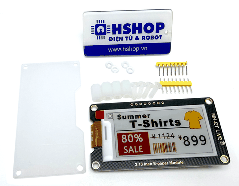 Màn hình 2.13 Inch Eink E-Paper Screen 4-Color RYBW SPI Interface