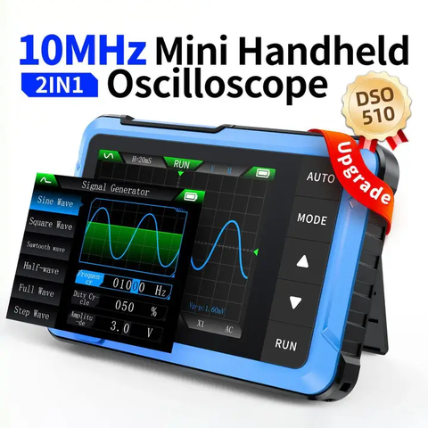 Máy đo hiện sóng FNIRSI® DSO-510 Mini Handheld Digital Oscilloscope + Signal Generator