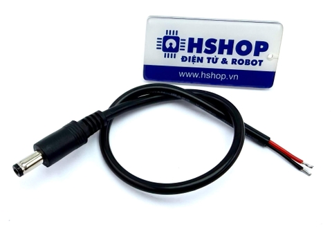Đầu nối DC Đực 5.5 x 2.1mm kèm cáp Male DC Power Jack with Cable loại tốt