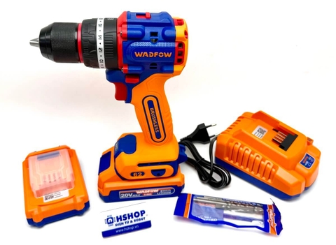 Máy khoan búa cầm tay không chổi than dùng pin WADFOW WCDP6281 Brushless Drill