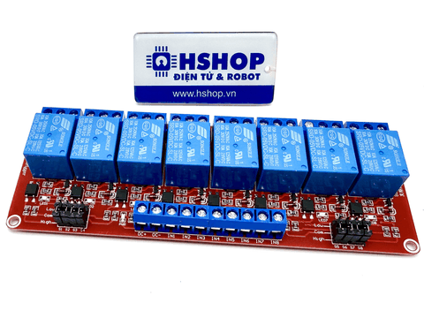 Mạch 8 Relay Opto cách ly chọn mức kích H/L 5V/12V/24VDC