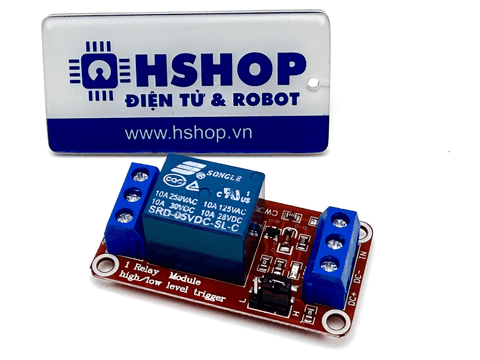 Mạch 1 Relay Opto chọn mức kích High/Low (5/12/24VDC)