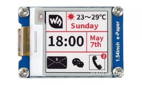Màn hình Waveshare 1.54 inch E-Ink display module, three-color (B)