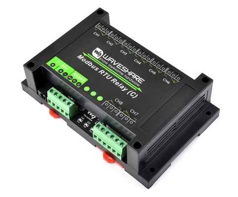 Waveshare Modbus RTU 8-ch Latching Relay Module (C) with RS485 Interface, Multi Isolation Protection Circuits