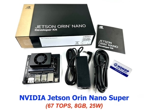 Máy tính nhúng AI NVIDIA Jetson Orin Nano Super Developer Kit (67 TOPS, 8GB, 25W)