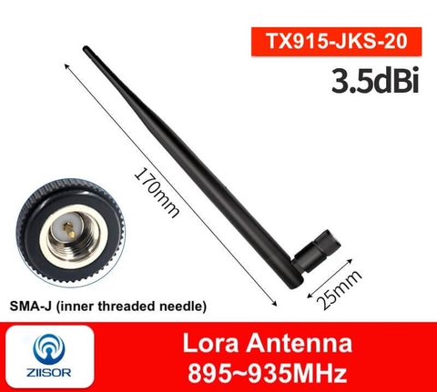 Anten Lora 915Mhz 3.5dBi 195mm SMA-J TX915-JKS-20 Glue Rod Antenna Ziisor