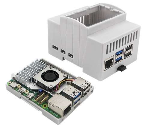 Vỏ bảo vệ bằng nhựa ABS DIN Rail Case for Raspberry Pi 5