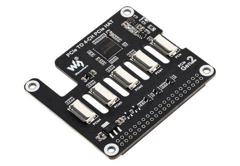 Mạch Waveshare 4-Ch PCIe FFC HAT for Raspberry Pi 5