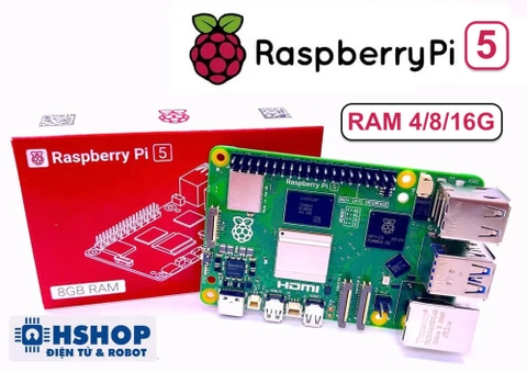 Máy tính Raspberry Pi 5 RAM 4/8/16GB (Made in UK)