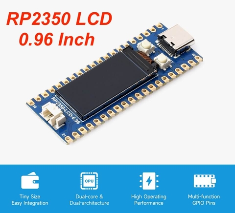 Mạch Waveshare RP2350 LCD 0.96 Inch Development Board