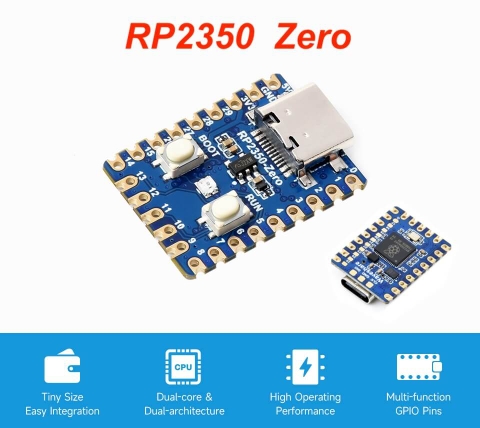 Mạch Waveshare RP2350 Zero Mini Development Board
