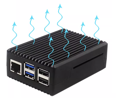 Vỏ Nhôm Nguyên Khối Raspberry Pi 5 Aluminum Heatsink Case (Passive Cooling, Silent)