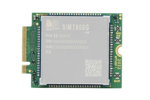 Mạch SIM7600G-H-M.2 SIMCom Original 4G LTE Cat-4 Module, Global Coverage, GNSS, M.2 Connector