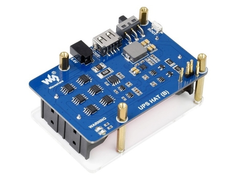 Mạch Waveshare UPS HAT (B) for Raspberry Pi, 5V 5A , Pogo Pins Connector