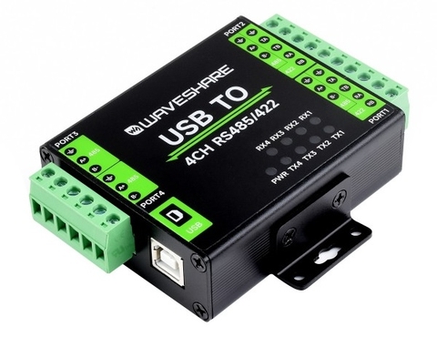 Waveshare Industrial Isolated USB To RS485/422 Converter, Original FT4232HL Chip