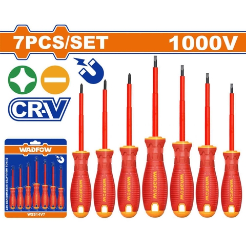 Bộ tua vít cách điện Wadfow WSS7407 Insulated flat & bake Screwdriver Set