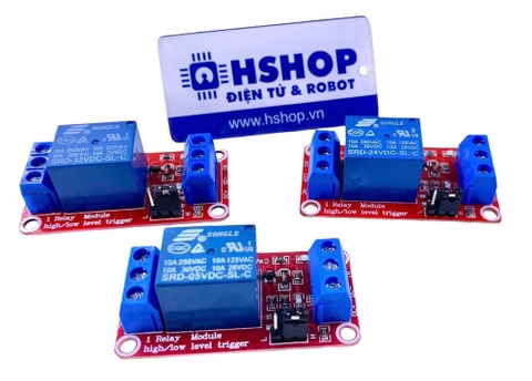 Mạch 1 Relay Opto chọn mức kích High/Low (5/12/24VDC)