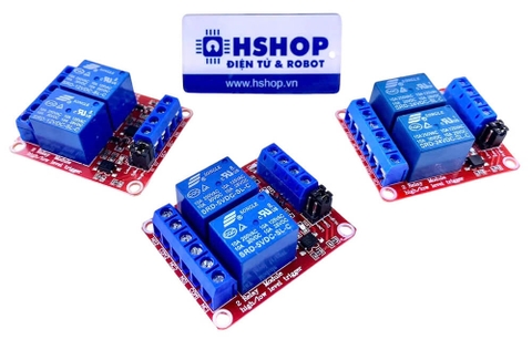 Mạch 2 Relay Opto chọn mức kích High/Low (5/12/24VDC)