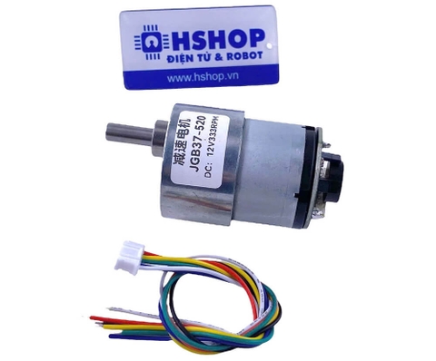 Động cơ GB37-520 DC Servo Geared Motor 12V 333RPM