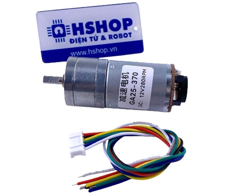 Động cơ GA25-370 DC Servo Geared Motor 12V 280RPM