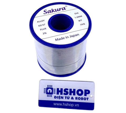 Thiếc hàn Sakura Sn63 Pb37 1.0mm 1KG (Solder Wire)