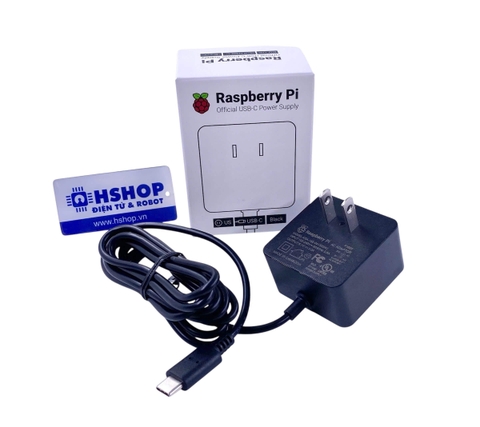 Nguồn chính hãng Official Raspberry Pi 4 Power Supply 5.1VDC 3A 15W USB-C