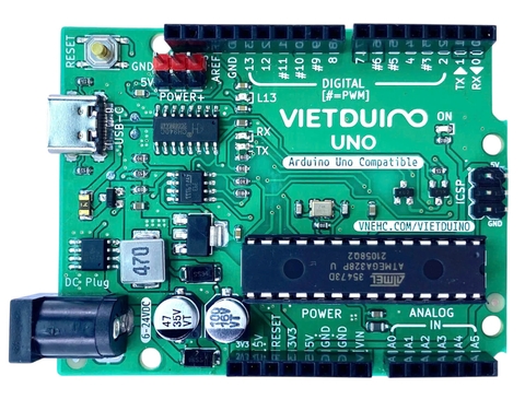Mạch Vietduino Uno USB-C (Arduino Uno Compatible)