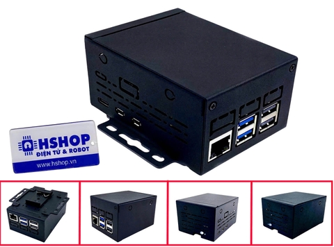Vỏ bảo vệ kim loại Waveshare Industrial Grade Metal Case (D) for Raspberry Pi 5