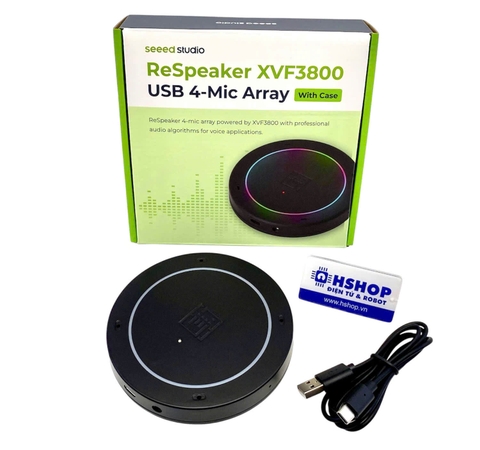 Seeed Studio reSpeaker XMOS XVF3800 with Case – AI-powered 4-Mic Array for Clear Voice Even in Noise