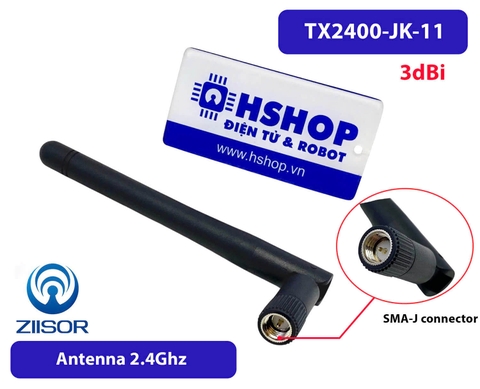 Anten Wifi 2.4G 3dBi 110mm SMA-J (Male) TX2400-JK-11 Glue Rod Antenna Ziisor
