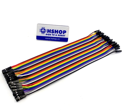 Dây Cắm Breadboard cái cái 20cm cáp dẹt 40 sợi F-F Jumper Wire