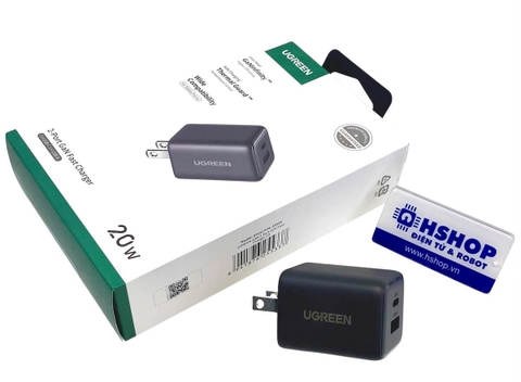 Nguồn sạc nhanh USB 1C1A GaN Nexode Mini 20W cao cấp 55533 chính hãng Ugreen
