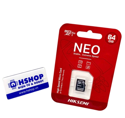 Thẻ nhớ MicroSDXC HIKSEMI NEO HS-TF-C1 Class 10 UHS-I 64GB chính hãng