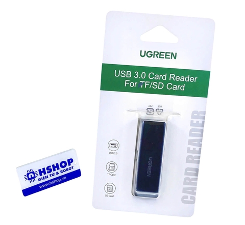 Đầu đọc thẻ SD / MicroSD (TF) chuẩn USB 3.0 cao cấp 40752 chính hãng Ugreen