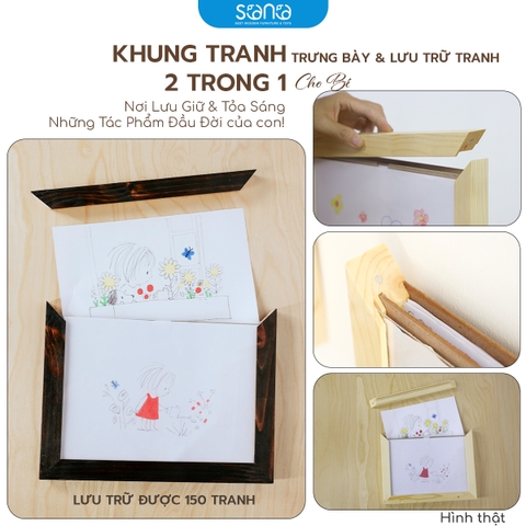 Khung tranh, khung lưu trữ tranh vẽ cho bé SONO