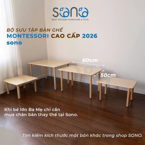 Bàn Montessori SONO kích thước 90x60 cm