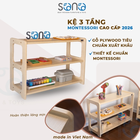 Kệ đồ chơi 3 tầng cao cấp SONO SK1