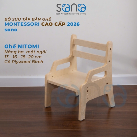 Ghế ăn dặm SONO NITOMI cho bé từ 6 tháng đến 3 tuổi