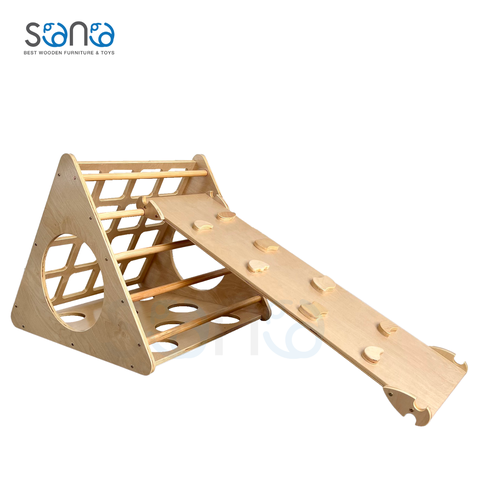 Tam giác Pikler 4 mặt 1m1 kết hợp cầu tuột - V113