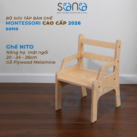Ghế gỗ SONO NITO cho bé từ 18 tháng đến 6 tuổi