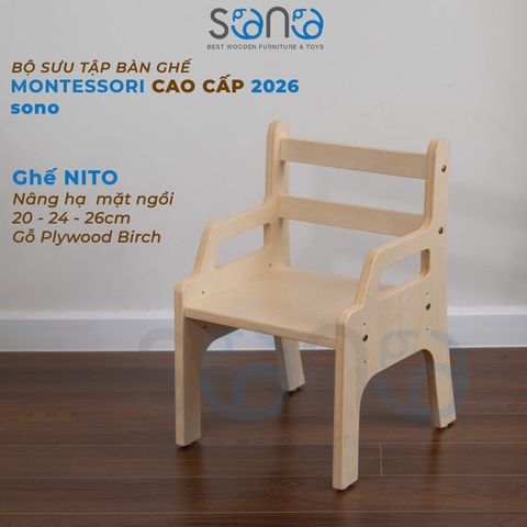 Ghế gỗ SONO NITO cho bé từ 18 tháng đến 6 tuổi