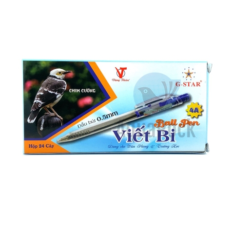 Hộp 24 cây bút bi bấm Gstar - Vâng Thiên 4A 0.5mm (Sản xuất tại Ấn Độ)