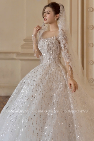 Váy Cưới Đính Đá Cao Cấp CD38