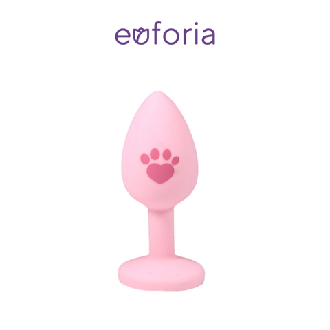 Buttplug đính đá silicon mềm mịn Cat Paw