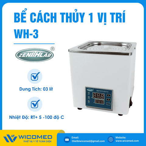 Bể Cách Thuỷ 1 Vị Trí Zenith Lab WH-3