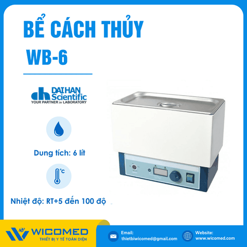 Bể Cách Thuỷ Điều Nhiệt 6 Lít Daihan WB-6