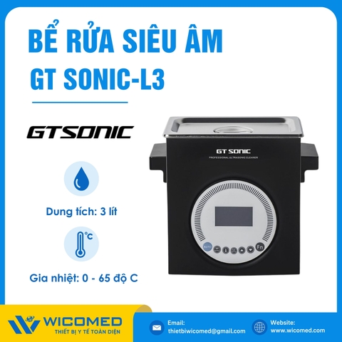 Bể Rửa Siêu Âm Có Gia Nhiệt Gtsonic GT SONIC-L3 | 3 Lít